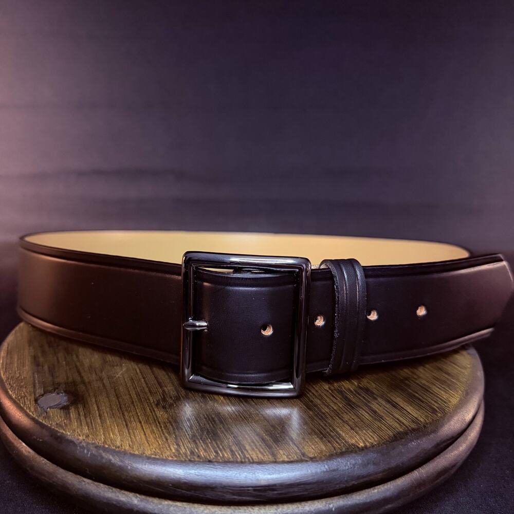 Dutyman Uniform Duty Belt Size 40" Leather Government Spec Black 1.75" Wide 1611